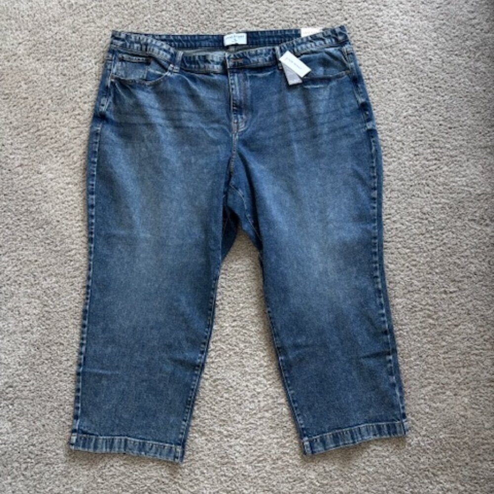 Lane Bryant MID RISE SLIM STRAIGHT ANKLE JEANS size 24 NWT